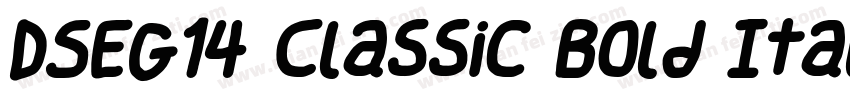 DSEG14 Classic Bold Italic字体转换